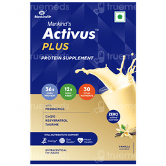 Activus Plus Vanilla Flavour Zero Added Sucrose Refill Powder 400Gm